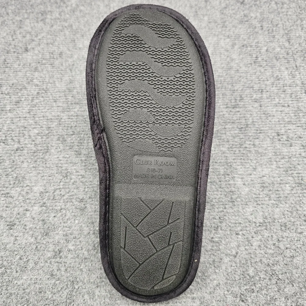 Club Room Men Slipper Plaid Scuff Indoor Outdoor Comfort Blue Small‎ 6-7